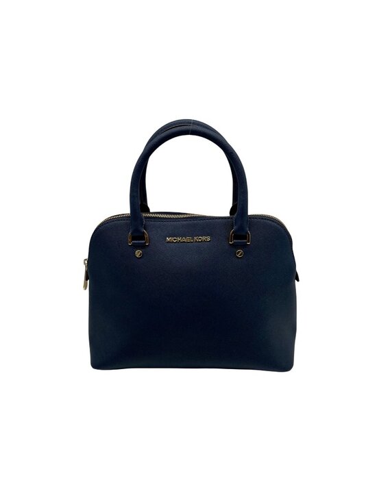 Michael Kors Handbags - Michael Kors Blue Leather Cindy Large Dome Satchel Bag
